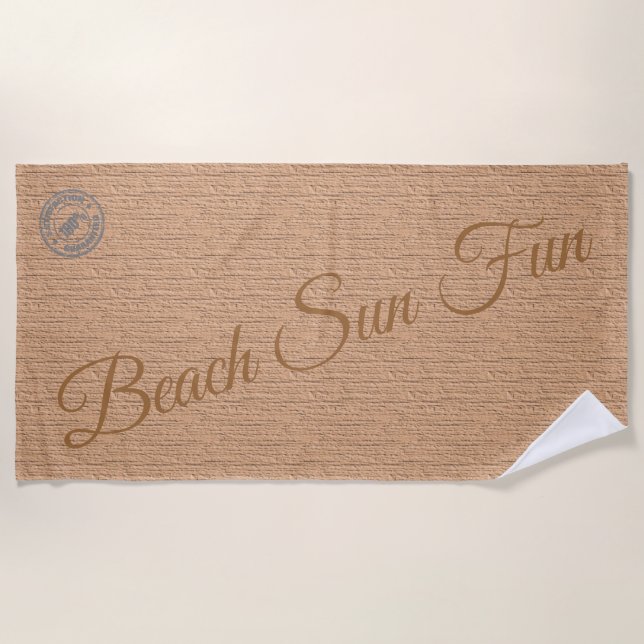 Toalla De Playa Marrón moderno (Anverso)