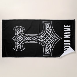 Toalla De Playa Martillo Thor Mjolnir Nudo