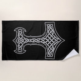 Toalla De Playa Martillo Thor Mjolnir Nudo