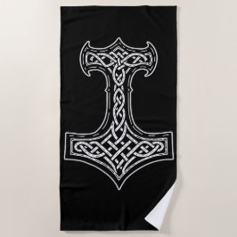 Toalla De Playa Martillo Thor Mjolnir Nudo