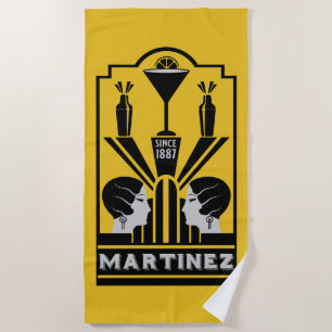 Toalla De Playa Martinez Cocktail Art Deco
