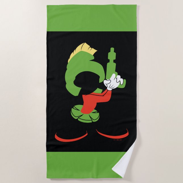 Toalla De Playa MARVIN LA Silhouette MARTIAN™ Con Raygun (Anverso)