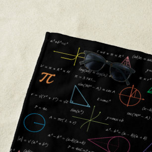 Toalla De Playa Matemáticas coloridas Ecuaciones Math Formulas