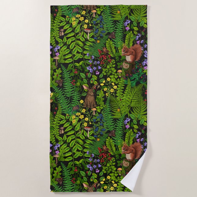 Toalla De Playa Materiales y plantas de madera (Anverso)