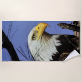 Toalla De Playa Mature Malé Calvo Águila Cierre Cabeza Disparo
