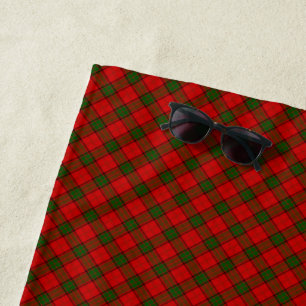 Toalla De Playa Maxwell tartan platillo rojo