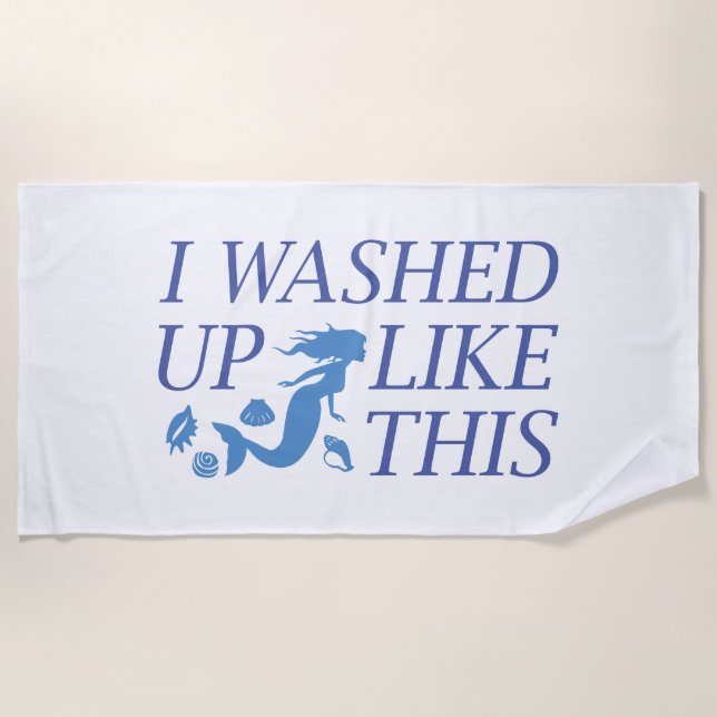 Toalla De Playa Me Lavé Así (Anverso)