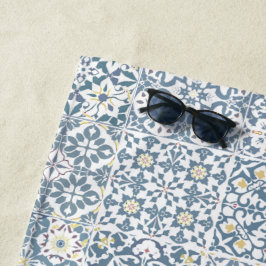 Toalla De Playa Mediterranean Tiles, Moroccan, Majolica, Azulejo