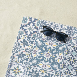 Toalla De Playa Mediterranean Tiles, Moroccan, Majolica, Azulejo