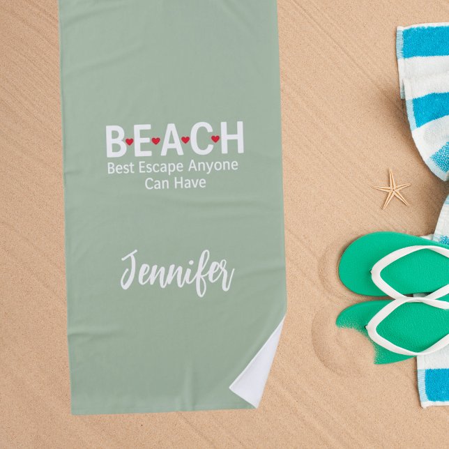 Toalla De Playa Mejor Escapar De La Playa Que Cualquiera Pueda Ten (Subido por el creador)