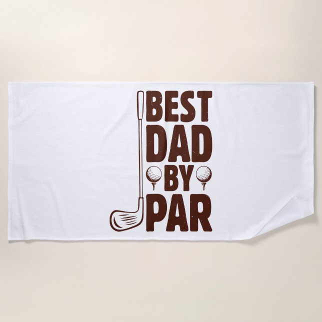 Toalla De Playa Mejor Papá De Par Golf Dad (Anverso)