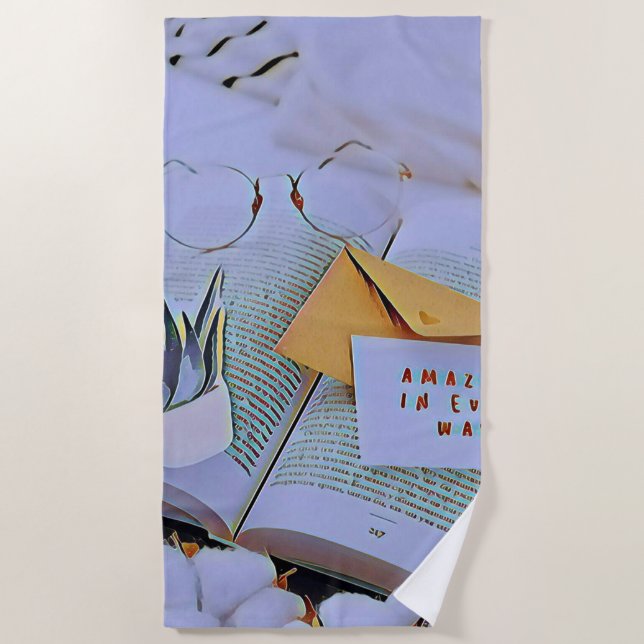 Toalla De Playa Mejor regalo para el amante de los libros (Anverso)