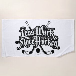 Toalla De Playa Menos trabajo más hockey