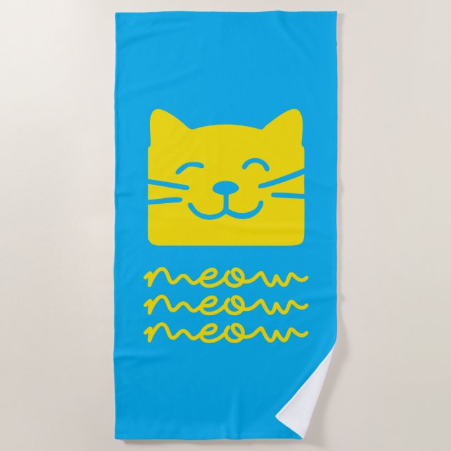 Toalla De Playa Meow Meow (Anverso)