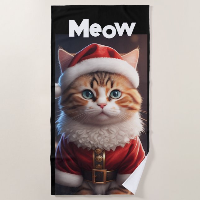 Toalla De Playa Meowy (Anverso)
