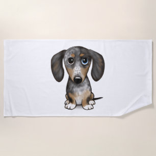 Toalla De Playa Merle Dapple Dachshund Cute Wiener Dog