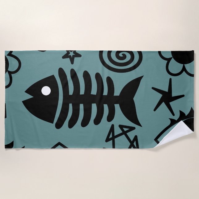 Toalla De Playa Mezcla de arte (Anverso)