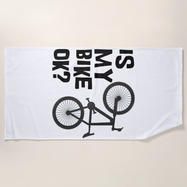 Toalla De Playa ¿Mi bicicleta está bien? (Anverso)