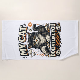Toalla De Playa Mi Gato No Te Quiere Retro