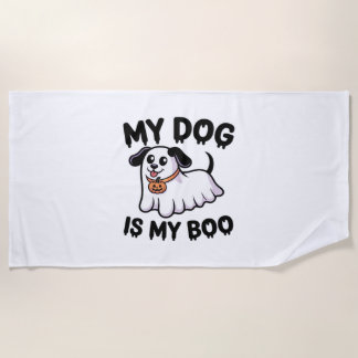 Toalla De Playa Mi Perro Es Mi Camisa De Boo - Gracioso Regalo De 