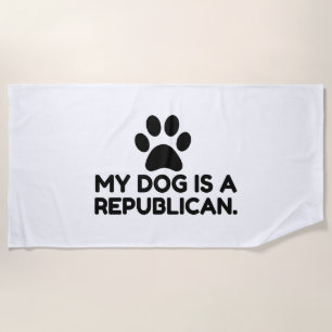 Toalla De Playa Mi Perro Es Un Republicano