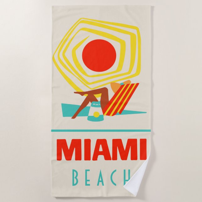 Toalla De Playa Miami Beach (Anverso)