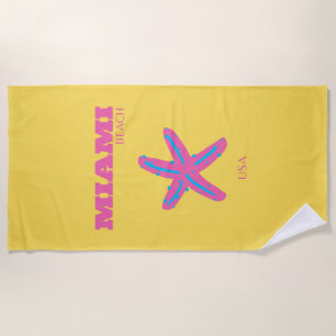 Toalla De Playa Miami, Miami Beach, Travel Art