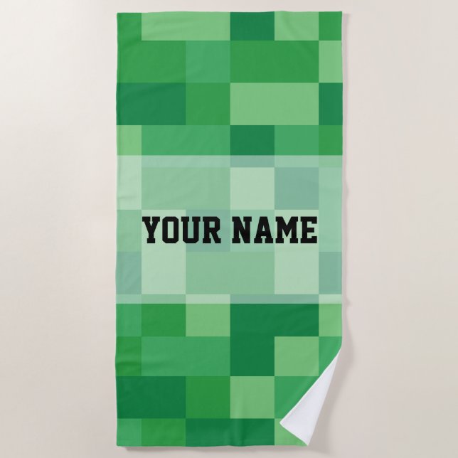 Toalla De Playa Minecraft Personalized Beach Towel (Anverso)