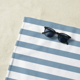 Toalla De Playa Minimal Blue Stripes Modern Pattern Design