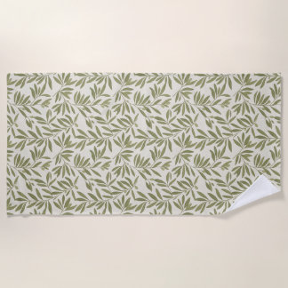 Toalla De Playa Minimal Olive Branch Pattern
