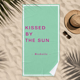 Toalla De Playa Minimalista Personalizado Besado por el Sol