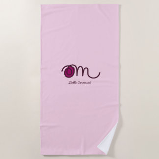 Toalla De Playa Minimalistic Om Handwritten Personalized