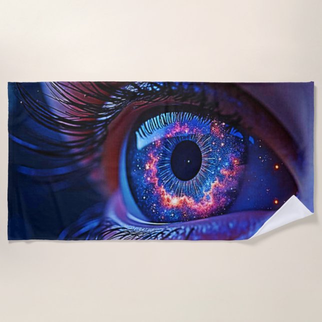 Toalla De Playa Mirada estelar cósmica (Anverso)