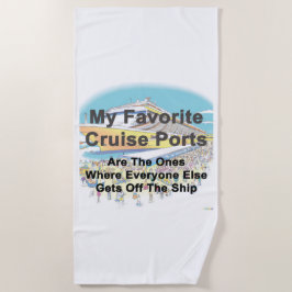 TOALLA DE PLAYA - Mis puertos de crucero favoritos