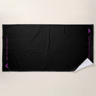 Toalla De Playa Miss América Rodeo Personalizado Fuchsia Crwn Beac