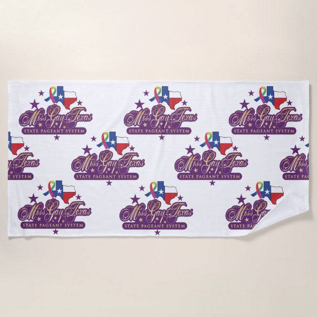 Toalla De Playa Miss Gay Texas State Beach/Pool Toward (Anverso)