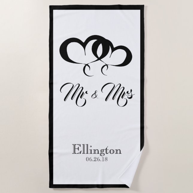 Toalla De Playa MODA BEACH TOWEL_MR y MRS. (Anverso)