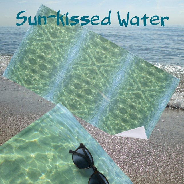 Toalla De Playa Moda Boho Agua tropical acuamarina (Subido por el creador)