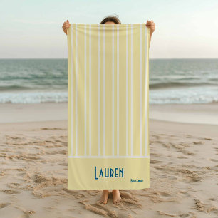 Toalla De Playa Moda de la ciudad mullidas damas de honor con raya
