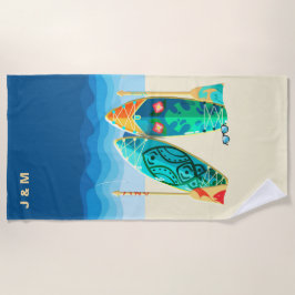 Toalla De Playa Moda de nombres personalizados Nautical