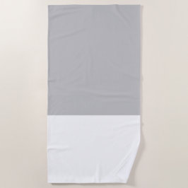 Toalla De Playa Moda Elegante Luz Moderna Bloque de Color Blanco G