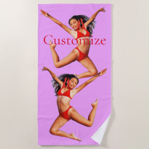 Toalla De Playa Modelo de baile bikini Thunder_Cove