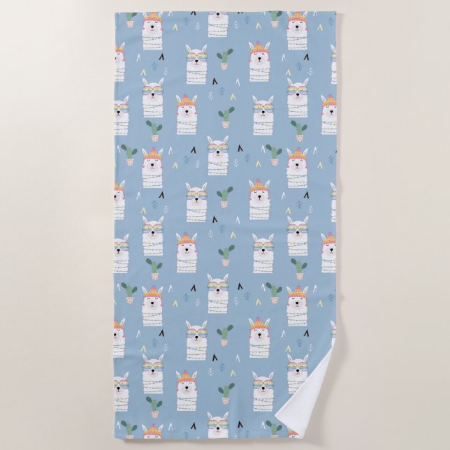 Toalla De Playa Modelo de la llama de las gafas de sol del arco (Anverso)