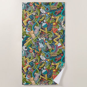 Toalla De Playa Modelo médico del icono del arte abstracto