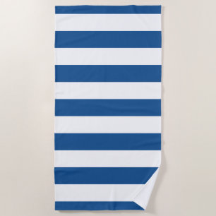 Toalla De Playa Modelo rayado blanco azul del mar turco