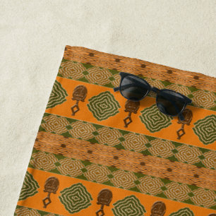 Toalla De Playa modelo tribal africano étnico