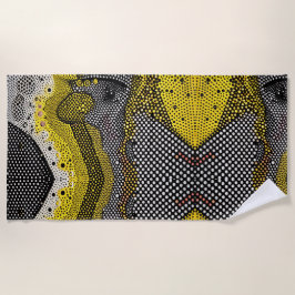 Toalla De Playa Modern Abstract Dot Pattern 