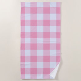 Toalla De Playa Modern Preppy Gingham