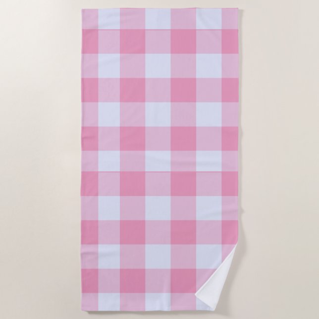 Toalla De Playa Modern Preppy Gingham (Anverso)
