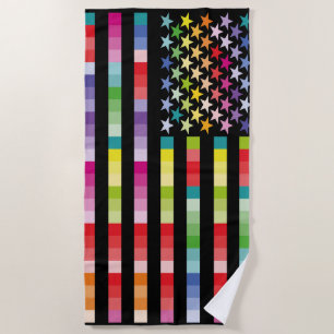 TOALLA DE PLAYA MODERN VERSION MULTICOLOR USA/EEUU FLAG MASANSER
